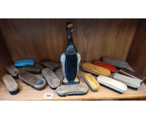 A good lot of vintage shoe brushes etc