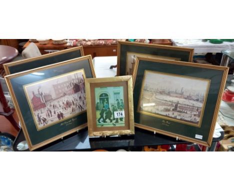 5 vintage Lowry prints