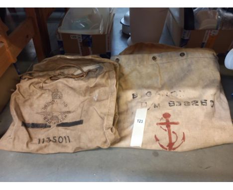 3 vintage military duffle bags/holdalls, 2 marked RAF, 1 dated September 29th 1945