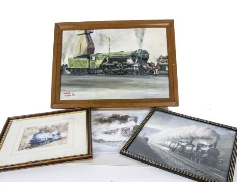 Railway Paintings and Prints, a framed collection including oil on canvas Bayardo signed M Franklin 1967, oil on board C.K. &