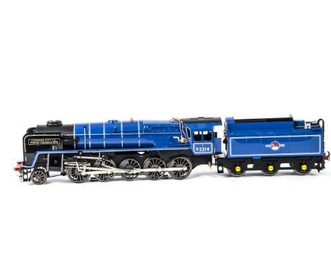 ACE Trains E28 0 Gauge Class 9F BR gloss blue 92214 'Leicester City FC Premier Champions 2016' Locomotive and Tender, DC, wit