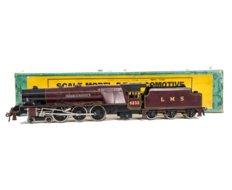 A Boxed Bassett-Lowke O Gauge 3-rail DC 'Duchess of Montrose' Locomotive and Tender, in LMS crimson livery as no 6232, G, ten