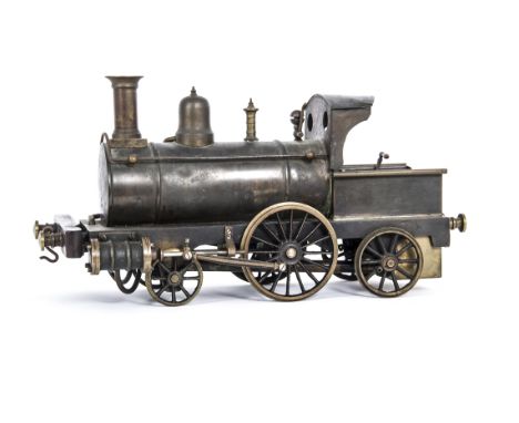 A Fine and Early Live Steam approx 4¼" Gauge 'Piddler' 2-2-2 Locomotive by Stevens's Model Dockyard or Similar, featuring twi