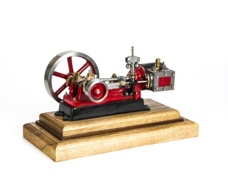 A Stuart Turner No 9 Single-cylinder Horizontal Steam Engine, the cylinder approx 1½" bore x 1½" stroke, nicely made and fini