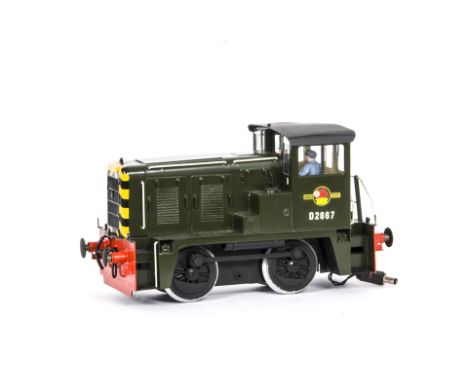 A Gauge I Finescale Battery-electric BR Class 02 0-4-0 Diesel Shunting Locomotive, finely made and finished in BR green liver