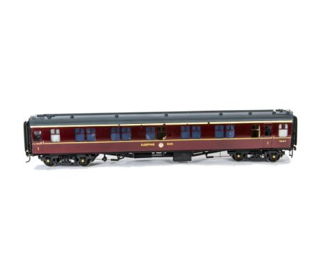 A Gauge I Finescale BR Mk 1 First Class Sleeping Car by David J Parkins, finished in BR (LMR) crimson as no M2109, VG, some s