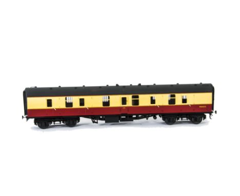 A Gauge I Finescale BR Mk 1 BG Van by SanCheng (China) for Tower Models, finished in BR (LMR) 'blood &amp; custard' livery as