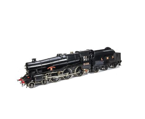 A 3½" Gauge Live Steam Coal-fired LMS 'Black 5' 4-6-0 Locomotive and Tender,  a well-engineered example, finished in gloss LM
