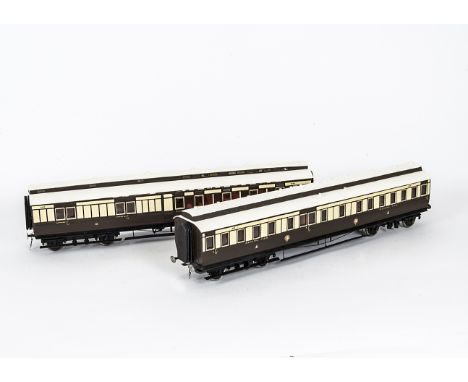 Two Kit-built Finescale O Gauge GWR Clerestory Coaches by Western Wagon Works,  a Dining Car to diagram H7 as no 1580, and br