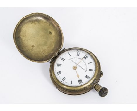 Victorian Superior Railway Time Keeper, in worn gold plated case, chased with floral detail, Superior Railway Time Keeper Spe