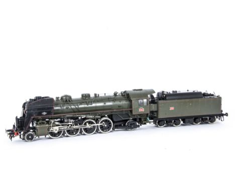 A Limited Edition Bockholt for Fulgurex Gauge I SNCF 2-8-2 class 141R Locomotive and Tender, LE no 4, a very finely-detailed 