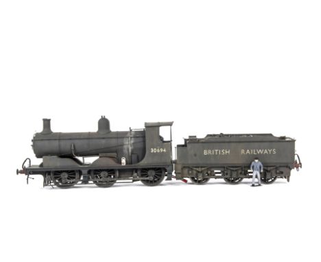 A Gauge I Finescale Battery-electric BR (Ex-LSWR) 0-6-0 '700' Class Locomotive and Tender, largely of plastic construction, f