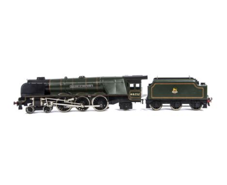 An Unboxed Bassett-Lowke O Gauge 3-rail DC 'Duchess of Montrose' Locomotive and Tender, in BR lined green livery as no 46232,