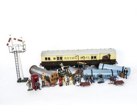 A Kitbuilt Gauge 1 Finescale GWR Operating TPO Mail Coach Accessories and Track, made and finished to a very good standard in