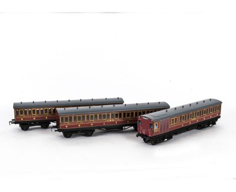 An ACE Trains O Gauge LMS Electric Multiple Unit Set, a 3-car set in LMS crimson livery, for the Broad St-Richmond service, E