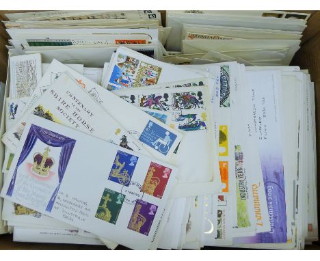 A box of stamps First day covers.