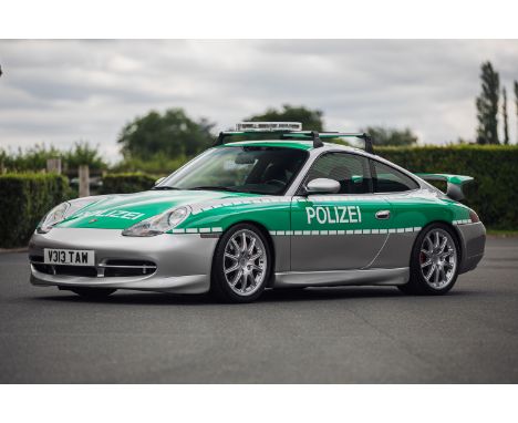 A left-hand drive, home market, 996 GT3 in Polizei livery. Only 74,105km from new.On offer from the Stuttgart Collection, an 