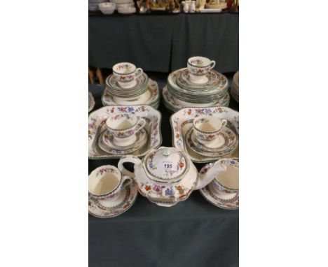 A Collection of Spode Chinese Rose Dinner and Teawares to Include Six Dinner Plates, Six Side Plates, Six Trios, Two Vegetabl