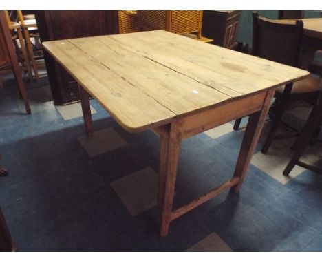 A Vintage Scrub Top Rectangular Kitchen Table 121cm x 93cm 