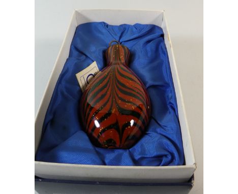A Boxed Glass Snuff Flask by Christinenhutte 