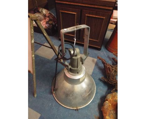 An Industrial Style French Exterior Light, 68cm high 