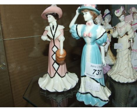 PAIR OF WORCESTER LADIES - LADY MARGARET AND LADY DOROTHY 