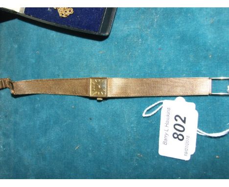 LADIES WRIST WATCH BY ROTARY (WIND UP) WITH GOLD BRACELET 9CRT (375) 24G TOTAL  
