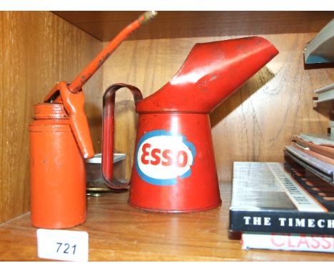 VINTAGE ESSO OIL CAN AND 1 OTHER 