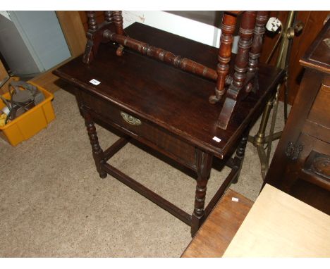 BOBBIN LEG SIDE TABLE WITH DRAWER