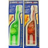 100 X E.Z BRUSH & FLOSS DUAL-PURPOSE DENTAL CARE TOOLS - 4 COLORS, EASY BRUSHING & FLOSSING