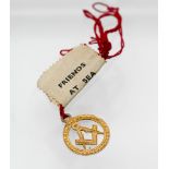 A 9ct gold masonic pendant.