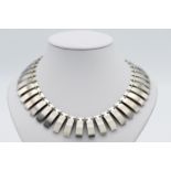 A Georg Jensen silver fringe necklace, approx. 3.18oz. Mark 'Sterling Denmark 136'. Length approx