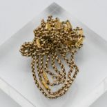 A Victorian 9ct gold long chain, approx. 37.50g, length approx 156cm. This gold chain is depicted in
