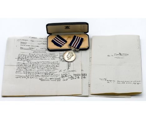 PLEASE NOTE THIS IS A REPLACEMENT (letter R on the edge) A George VI Military Medal (MM) awarded to Corporal Stanley Lunt for