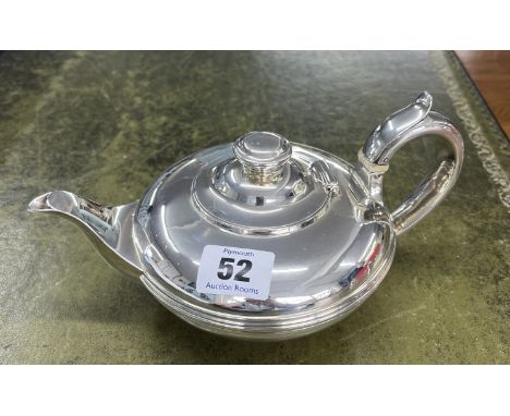 A Victorian silver teapot, marks to base, maker EJ BEW, (Edward Barnard), London, approx 13.38 oz.