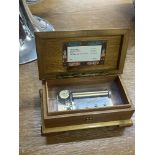 Swiss Reuge walnut cased music box, playing four aires including The Waltz, model 45031.
