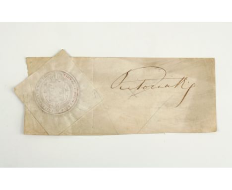 Autograph - Victoria (1819-1901) Queen of the United Kingdom Great Britain & Ireland 1837-1901, a bold ink signature ('Victor