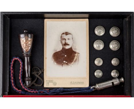 Of significant Guernsey historical interest, a cased set of St Peter Port special police constable accoutrements belonging to