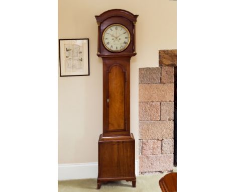 An early 19th century eight day mahogany longcase clock by Thomas Logan of Dorchester, c.1820, with bell strike movement, the