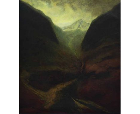 * RENNY TAIT (SCOTTISH b 1965 - ), 
GLENCOE 
oil on canvas, 
192cm x 175cm 
Framed
Note: Renny Tait was born in Scotland in 1