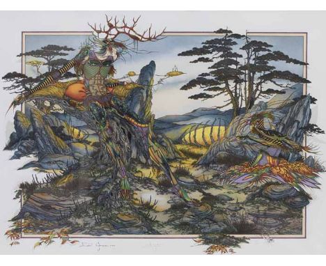 * J.C. GRAHAM ILLINGWORTH (BRITISH b.1953),
COVERT GLANCE
limited edition silkscreen print, signed and numbered 251/295 in pe