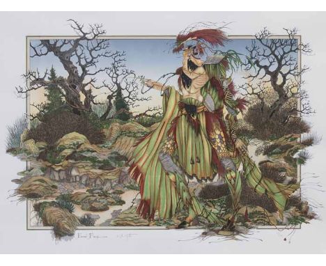 * J.C. GRAHAM ILLINGWORTH (BRITISH b.1953),
FOREST FLAME
limited edition silkscreen print, signed and numbered 73/295
58cm x 