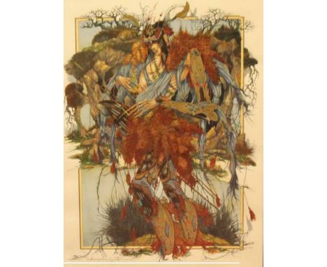 * J.C. GRAHAM ILLINGWORTH (BRITISH b.1953),
ENCAPSULATION OF A SPIRIT
limited edition silkscreen print, signed and numbered 1