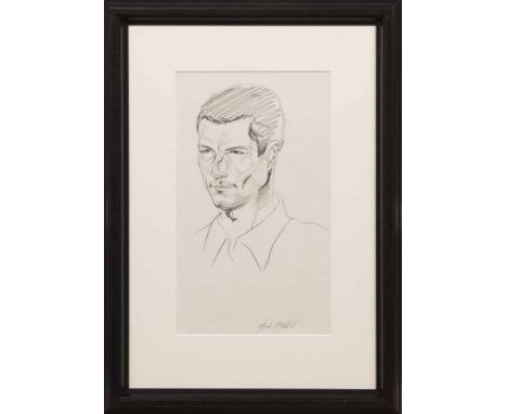 * FRANK MCFADDEN,
SELF-PORTRAIT
pencil on paper, signed
34.5cm x 20cm 
Mounted, framed and under glass