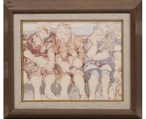 * ANDA PATERSON RSW RGI,
MOTHER AND DAUGHTER
mixed media on paper, signed
22cm x 27.5cm
Framed and under glass
Label verso: C