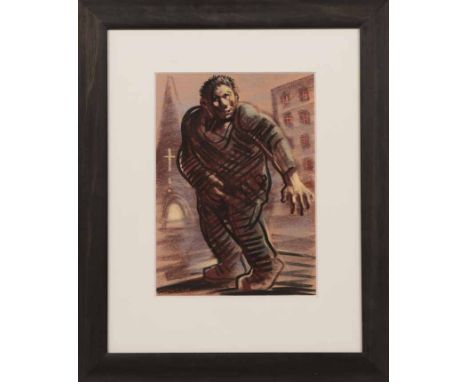 * PETER HOWSON OBE,
WANDERING
pastel on paper, signed
27cm x 20cm
Mounted, framed and under glass