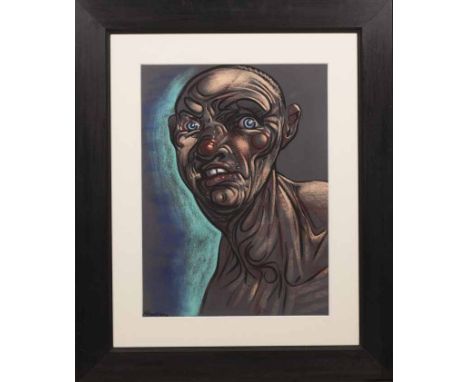 * PETER HOWSON OBE, 
HUNCHBACK II
pastel on paper, signed
60cm x 45cm
Mounted, framed and under glass