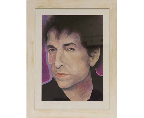 * BOB HARPER,
BOB DYLAN - MAY GOD BLESS YOU AND KEEP YOU ALWAYS
watercolour, signed and titled
67cm x 48cm
Framed, mounted an