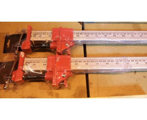 Pair of 4ft aluminium sash cramps. This lot is not available for in-house P&amp;P, please contact the office for more informa