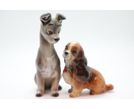 Disney Lady and the Tramp ceramic figurines. P&amp;P Group 1 (£14+VAT for the first lot and £1+VAT for subsequent lots) 